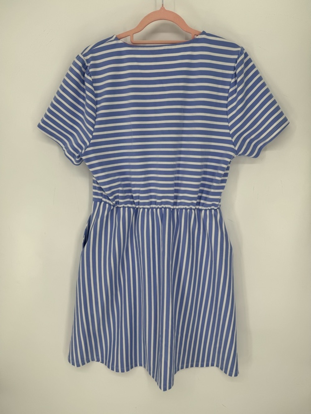 Draper James Women's Blue & White Striped Fit-and-Flare Nautical Dress Size XL
